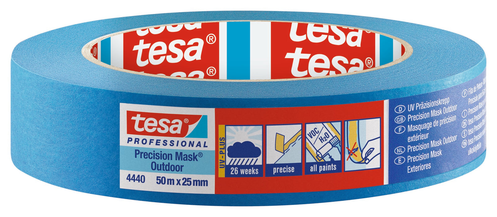 tesa® Professional 4440 Precision Mask® Outdoor 50m x 19mm, blue