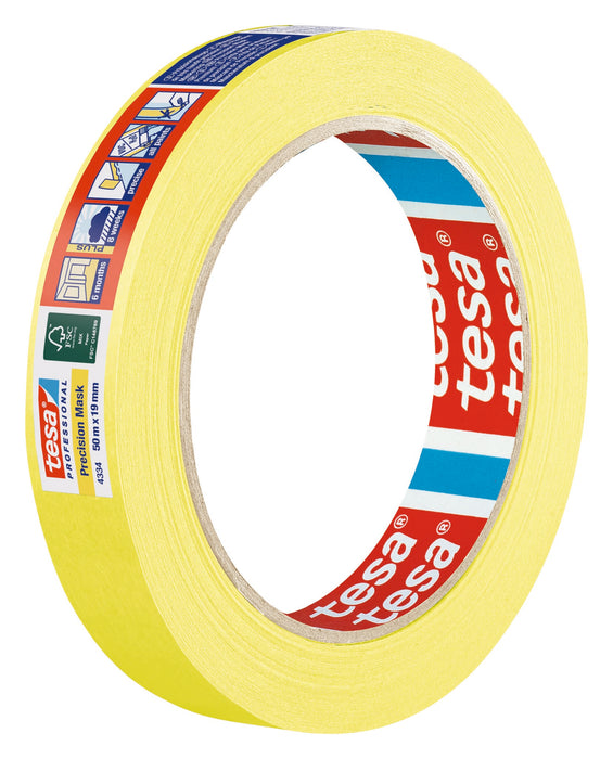 tesa® Professional 4334 Precision Mask® 50m x 19mm, yellow