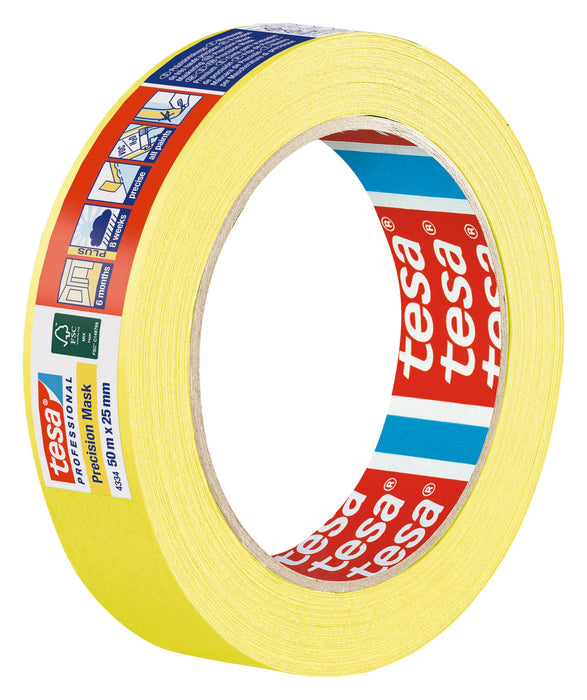 tesa® Professional 4334 Precision Mask® 50m x 25mm, yellow