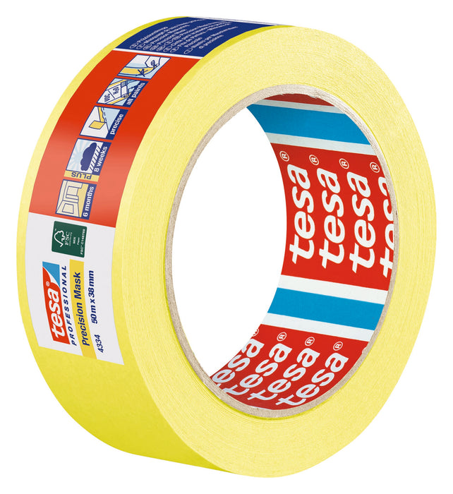tesa® Professional 4334 Precision Mask® 50m x 38mm, yellow