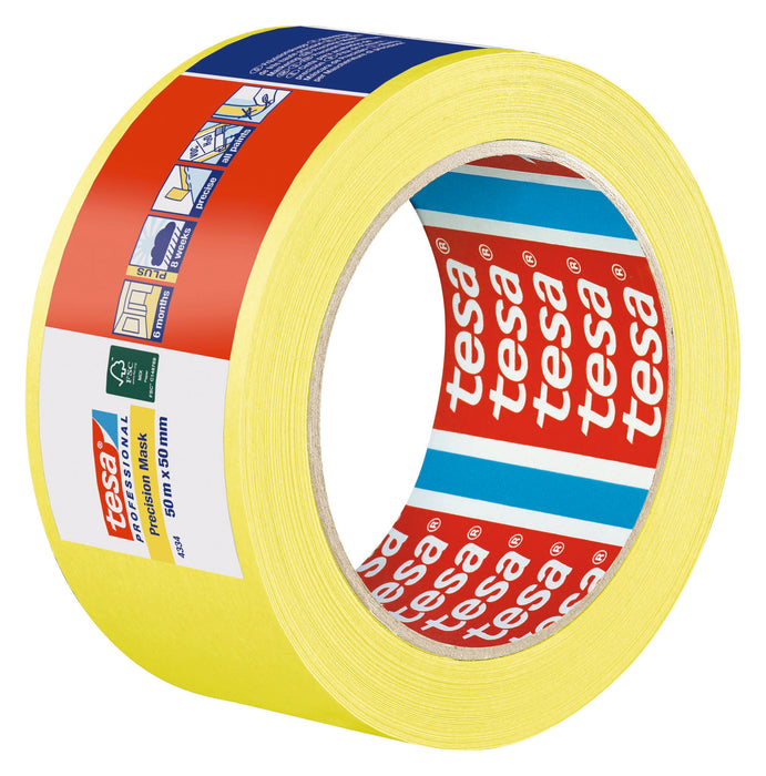 tesa® 4334 Precision Mask® 50m x 1230mm, yellow