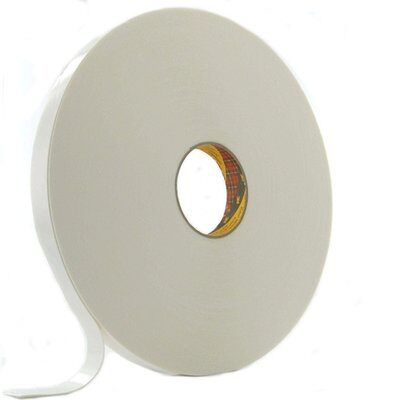 3M Double Sided Synthetic Foam Tape 4430P, 19mm x 66M x 0.8mm white