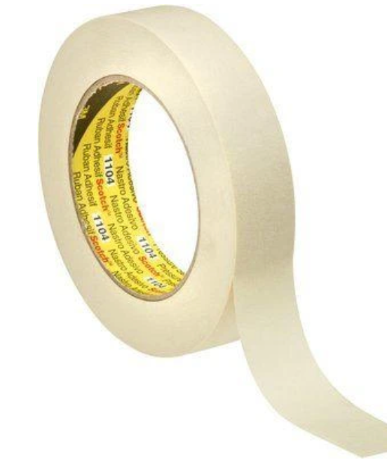 3M Low Adhesion Masking Tape 1104, Beige, 24 mm x 50M