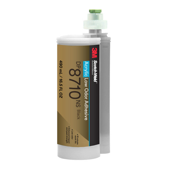 3M™ Scotch-Weld™ Low Odor Acrylic Adhesive DP8710NS, Black, 490 mL Duo- Pak, 6/Case