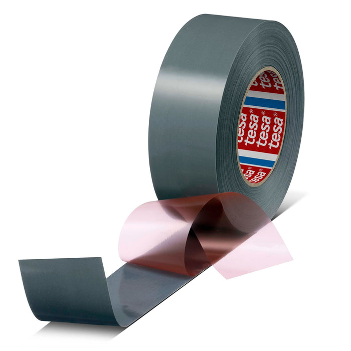 tesa Printer’s Friend® 4563 Silicone coated roller wrapping tape with smooth surface (50.0mm x 25.00M) gray
