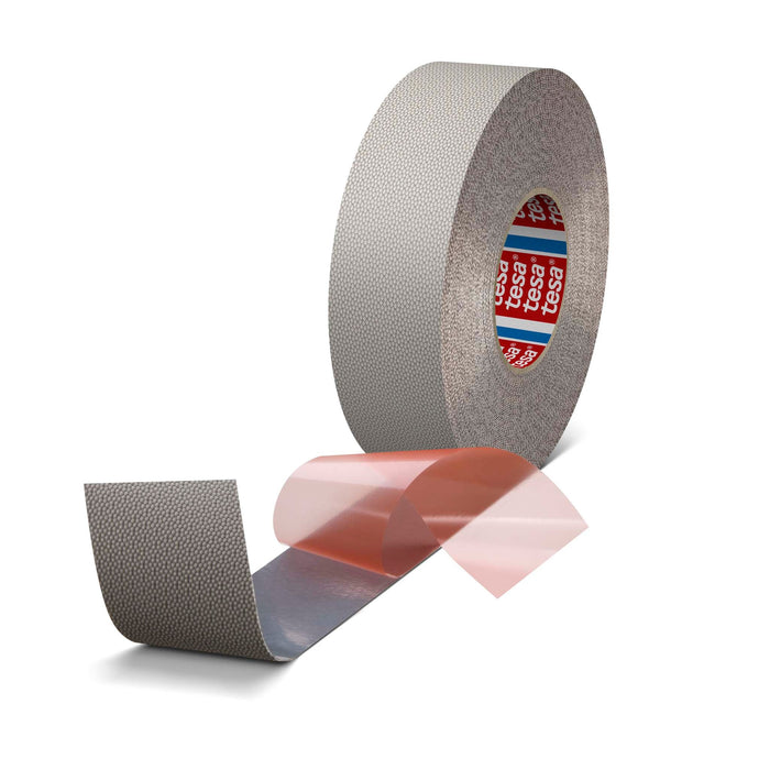 tesa® 4863 Silicone coated roller wrapping tape with embossed surface (50.0mm x 25.00M) gray