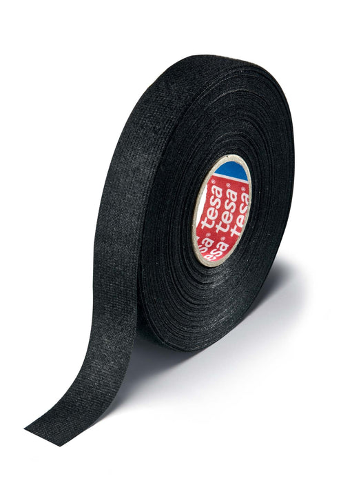 tesa® 51618 PET fleece wire harness tape for the passenger compartment (19.0mm x 25.00M) black